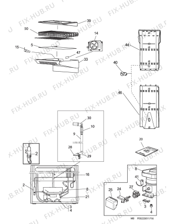 Взрыв-схема холодильника Aeg Electrolux A75298-SK1 - Схема узла C10 Cold, users manual